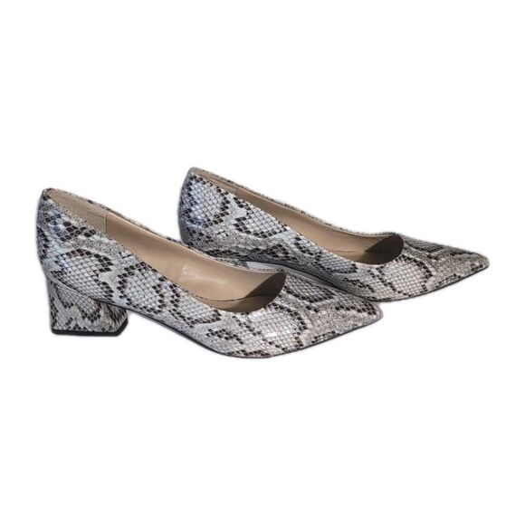 Franco Sarto Snakeskin Women's Heels size 9.5 With 2 Inch Block Heels - Picture 3 of 10